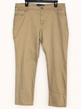 Jordache Skinny Jeans Women’s Size 18 Khaki Tan Stretch Mid Rise Skinny Y2K